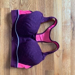 VSX sports bra pink and purple